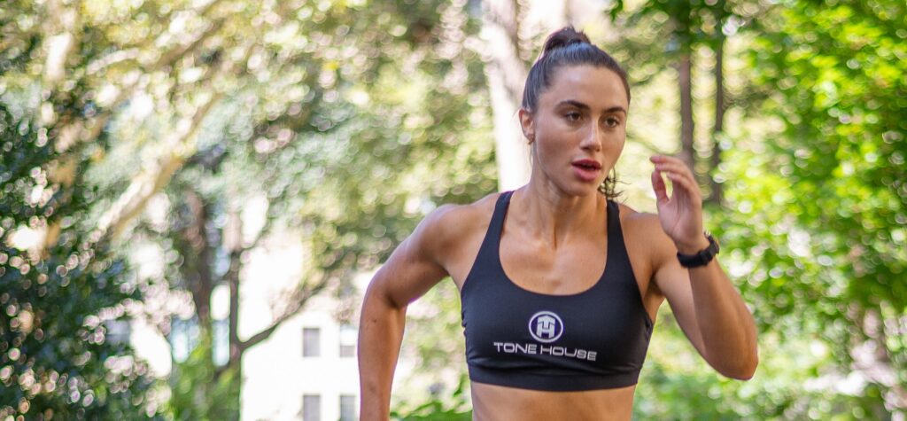 Coach Jojo running in Madison Square Park